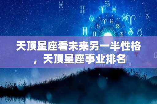 天顶星座看未来另一半性格，天顶星座事业排名