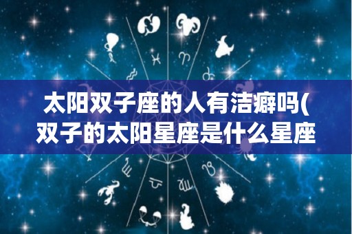 太阳双子座的人有洁癖吗(双子的太阳星座是什么星座)