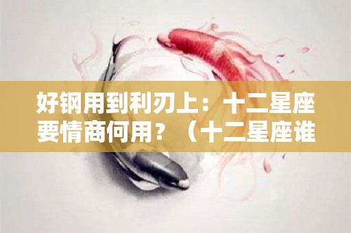 好钢用到利刃上：十二星座要情商何用？（十二星座谁最有情商）