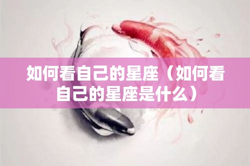 如何看自己的星座（如何看自己的星座是什么）