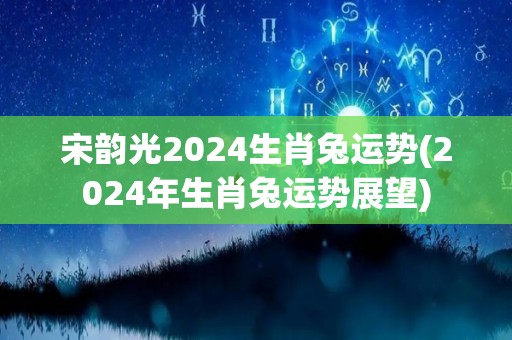 宋韵光2024生肖兔运势(2024年生肖兔运势展望)