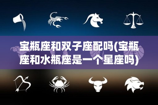 宝瓶座和双子座配吗(宝瓶座和水瓶座是一个星座吗)