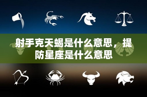 射手克天蝎是什么意思，提防星座是什么意思