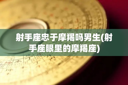 射手座忠于摩羯吗男生(射手座眼里的摩羯座)