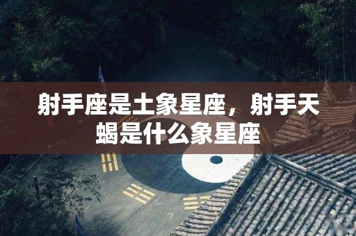 射手座是土象星座，射手天蝎是什么象星座
