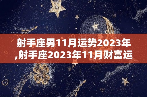 射手座男11月运势2023年,射手座2023年11月财富运势如何