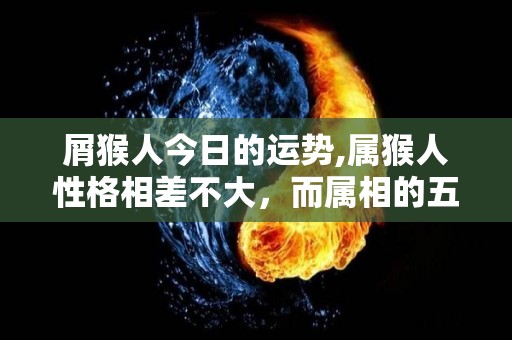 屑猴人今日的运势,属猴人性格相差不大，而属相的五行是需要通过属相了解