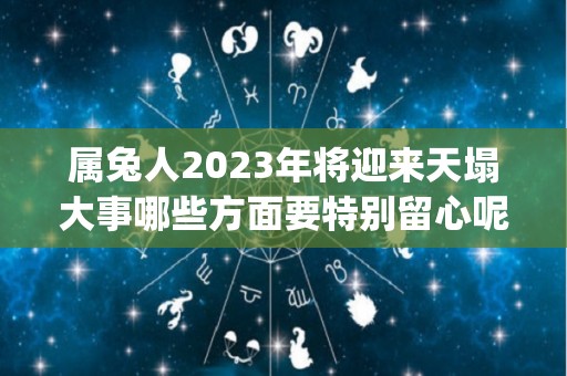 属兔人2023年将迎来天塌大事哪些方面要特别留心呢（属兔2023年运势及运程_2023年属兔人的全年运势）