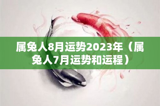属兔人8月运势2023年（属兔人7月运势和运程）
