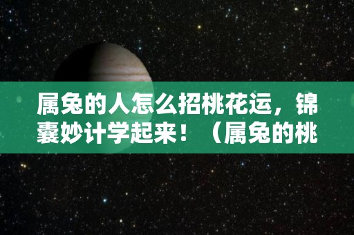 属兔的人怎么招桃花运，锦囊妙计学起来！（属兔的桃花运在哪个方向）