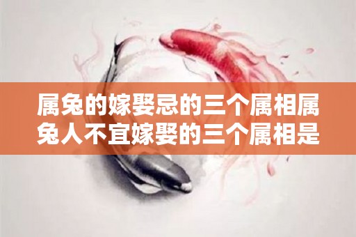 属兔的嫁娶忌的三个属相属兔人不宜嫁娶的三个属相是什么（属兔的不能嫁给属什么的）