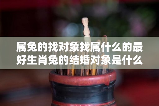 属兔的找对象找属什么的最好生肖兔的结婚对象是什么生肖（属兔的找什么样的对象婚配）