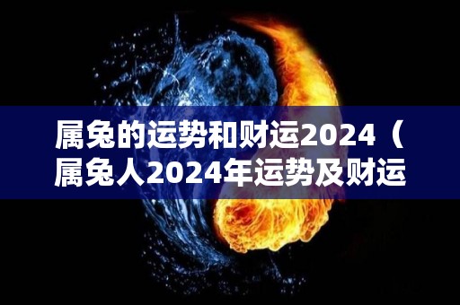 属兔的运势和财运2024（属兔人2024年运势及财运）