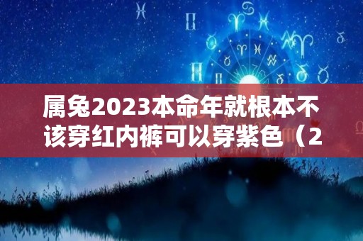 属兔2023本命年就根本不该穿红内裤可以穿紫色（2020年属兔的穿红色好不好）