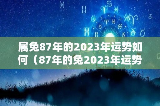 属兔87年的2023年运势如何（87年的兔2023年运势怎么样）