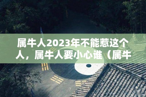属牛人2023年不能惹这个人，属牛人要小心谁（属牛在2023年运气如何）