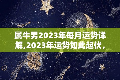 属牛男2023年每月运势详解,2023年运势如此起伏，双子座聪明