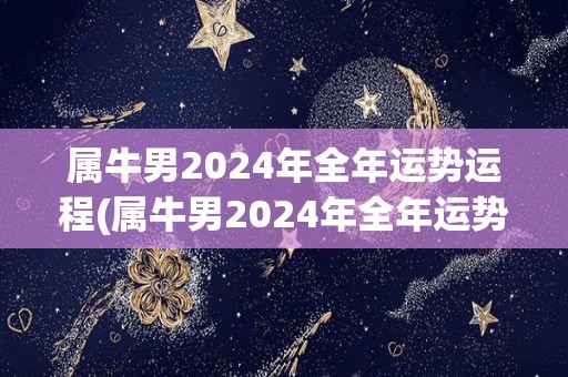 属牛男2024年全年运势运程(属牛男2024年全年运势大事汇总)