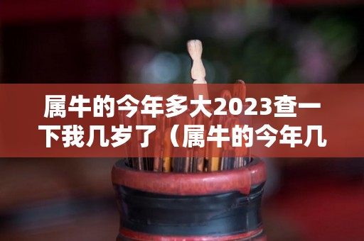 属牛的今年多大2023查一下我几岁了（属牛的今年几岁啦）