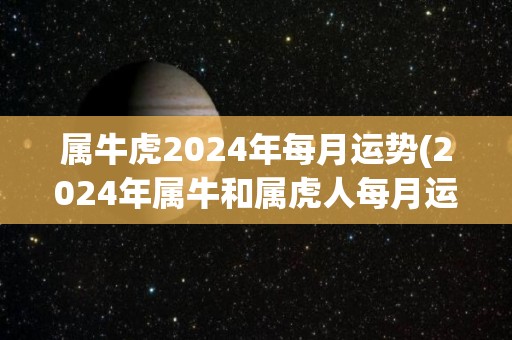 属牛虎2024年每月运势(2024年属牛和属虎人每月运势大揭秘！)