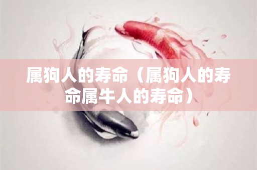 属狗人的寿命（属狗人的寿命属牛人的寿命）