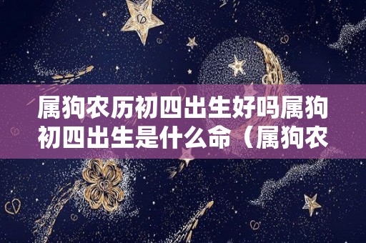 属狗农历初四出生好吗属狗初四出生是什么命（属狗农历4月出生是什么命）