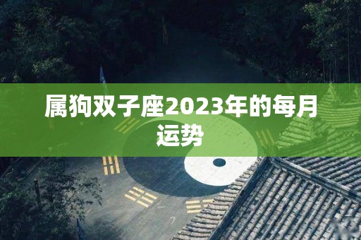 属狗双子座2023年的每月运势