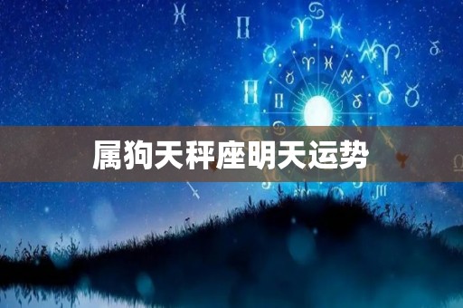 属狗天秤座明天运势