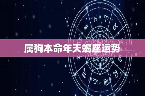 属狗本命年天蝎座运势