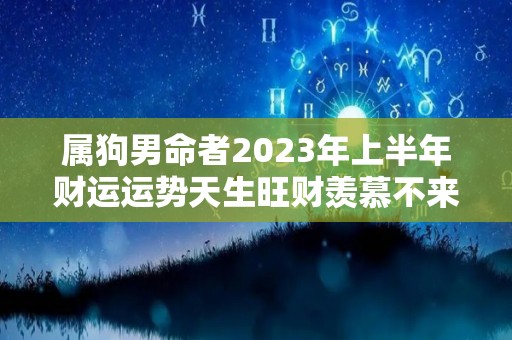 属狗男命者2023年上半年财运运势天生旺财羡慕不来（2121年属狗男）