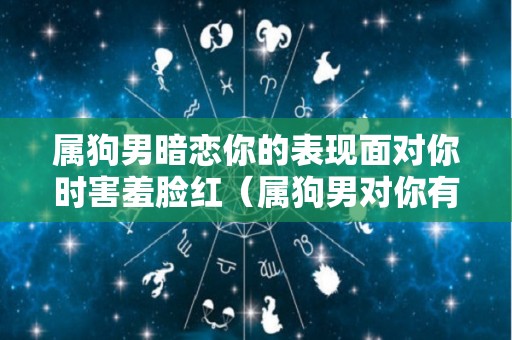 属狗男暗恋你的表现面对你时害羞脸红（属狗男对你有好感的表现）
