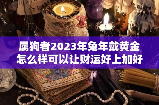 属狗者2023年兔年戴黄金怎么样可以让财运好上加好（属狗人戴兔饰品）