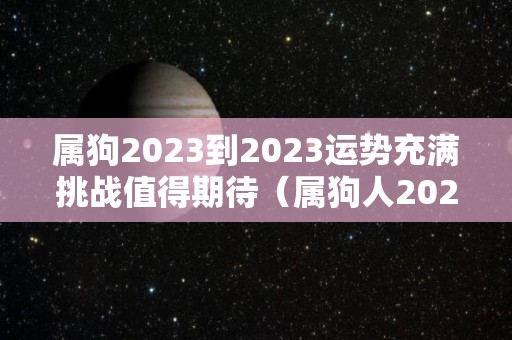 属狗2023到2023运势充满挑战值得期待（属狗人2023年运势运程每月运程卜易居）