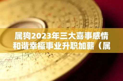 属狗2023年三大喜事感情和谐幸福事业升职加薪（属狗在2023年全年运势如何）