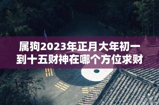 属狗2023年正月大年初一到十五财神在哪个方位求财方位查询（2023年属狗人每月之详解）