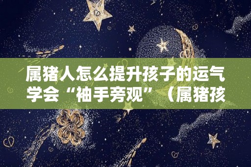 属猪人怎么提升孩子的运气学会“袖手旁观”（属猪孩子学业运程）