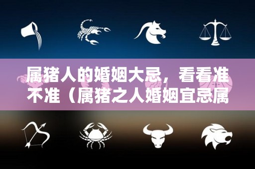属猪人的婚姻大忌，看看准不准（属猪之人婚姻宜忌属相）