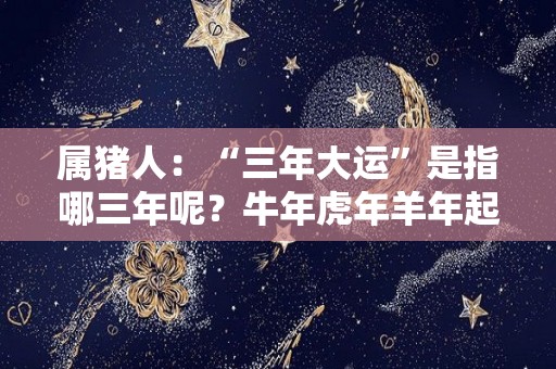 属猪人：“三年大运”是指哪三年呢？牛年虎年羊年起大运（属猪走大运的年份）