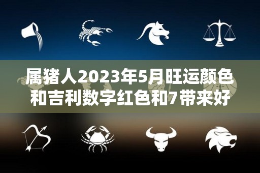 属猪人2023年5月旺运颜色和吉利数字红色和7带来好运（2023年属猪的财运和运气如何）