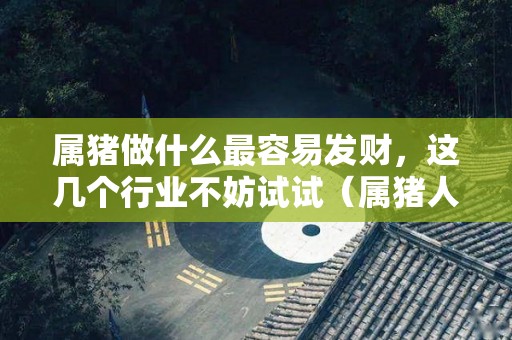 属猪做什么最容易发财，这几个行业不妨试试（属猪人做什么生意发财）