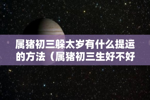 属猪初三躲太岁有什么提运的方法（属猪初三生好不好）