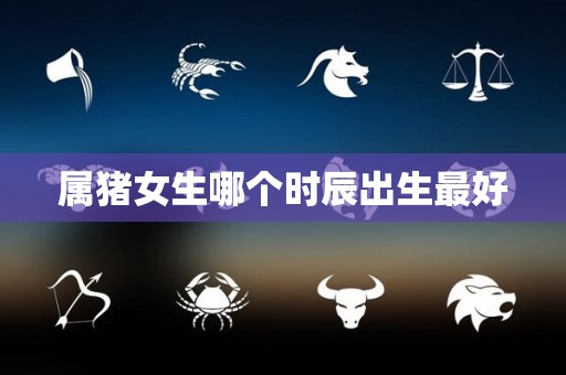 属猪女生哪个时辰出生最好