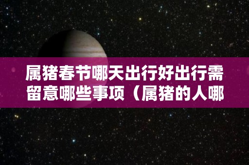 属猪春节哪天出行好出行需留意哪些事项（属猪的人哪天好出门）