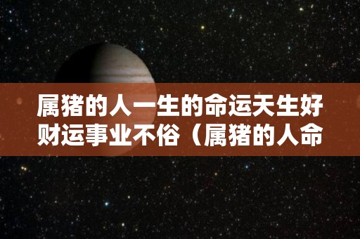 属猪的人一生的命运天生好财运事业不俗（属猪的人命运好不好?）