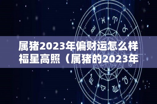 属猪2023年偏财运怎么样福星高照（属猪的2023年的运势怎么样）