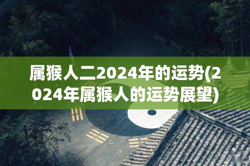 属猴人二2024年的运势(2024年属猴人的运势展望)