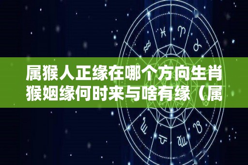 属猴人正缘在哪个方向生肖猴姻缘何时来与啥有缘（属猴姻缘怎么样）