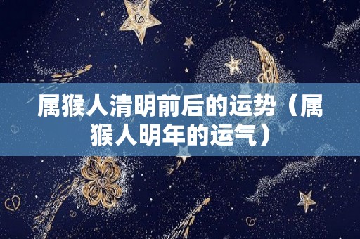 属猴人清明前后的运势（属猴人明年的运气）