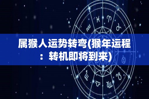 属猴人运势转弯(猴年运程：转机即将到来)