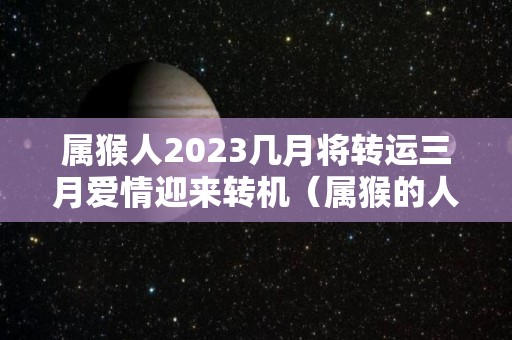 属猴人2023几月将转运三月爱情迎来转机（属猴的人2023）